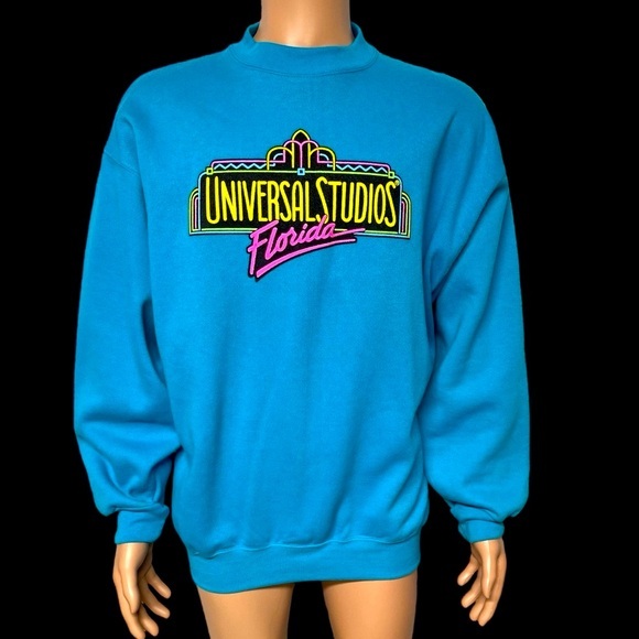 Tultex Other - VTG 80s Universal Studios Florida Men’s Turquoise XL Crewneck Sweatshirt in EUC